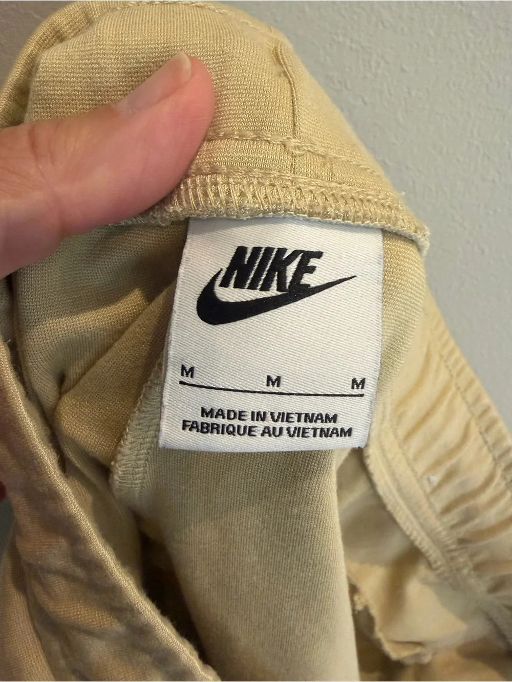 Nike Tech Men's Shorts- Tan with Black Cord
